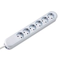BACHMANN SMART stekkerdoos 6x geaard contact, wit, 1,5 m