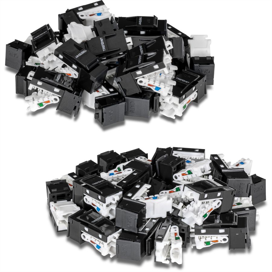TRENDnet TC-K50C6BK Cat6 RJ-45 Keystone , 50 stuks zwart
