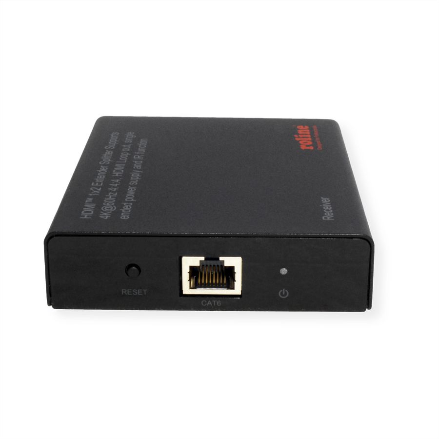 ROLINE HDMI Extender and Splitter, 1x2, via Cat6A, 70m, 4K60Hz