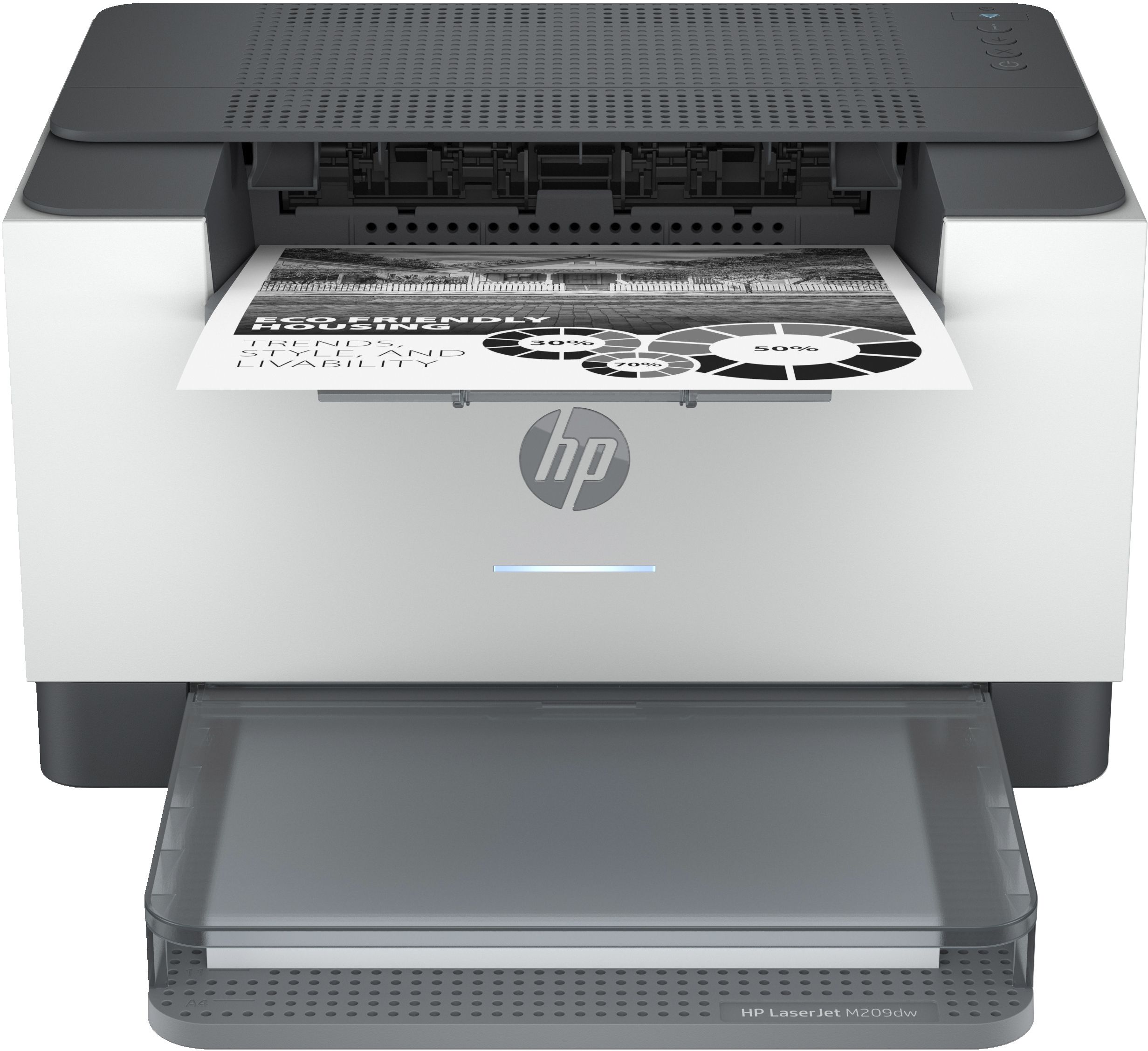 HP LaserJet M209dw printer, Zwart-wit, Printer voor Thuis en thuiskantoor, Print, Dubbelzijdig printen, Compact formaat; Energiezuinig; Dual-band Wi-Fi