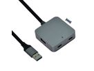 VALUE USB 3.2 Gen 1 Hub, 4 poorten (2x USB-A + 2x USB-C), met verlengkabel, 5 m