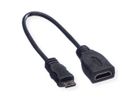 ROLINE HDMI High Speed Cable + Ethernet, A - C, F/M, 0.15 m