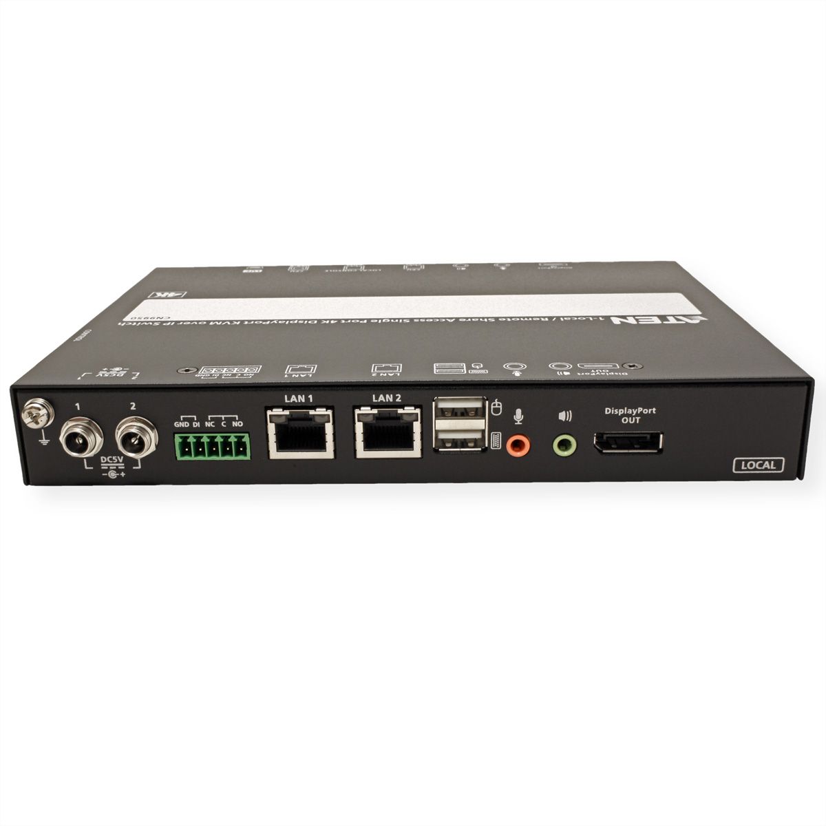 ATEN CN9950 1-Lokaal-Remote Share Access Single Port 4K DisplayPort KVM over IP Switch