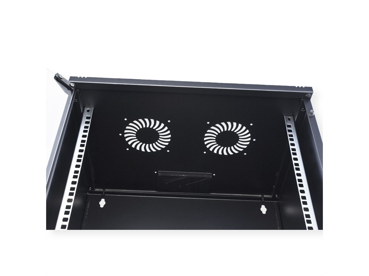 ROLINE 19-inch wandbehuizing Basic 12 U, 540x400 BxD Bouwpakket zwart