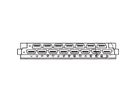 SCHROFF Stekker Type H, EN 60603, DIN 41612, vrouwelijk, 15 contacten, stiftlengte 4,0 mm