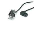 ROLINE Power Cable, angled IEC Connector, black, 1.8 m