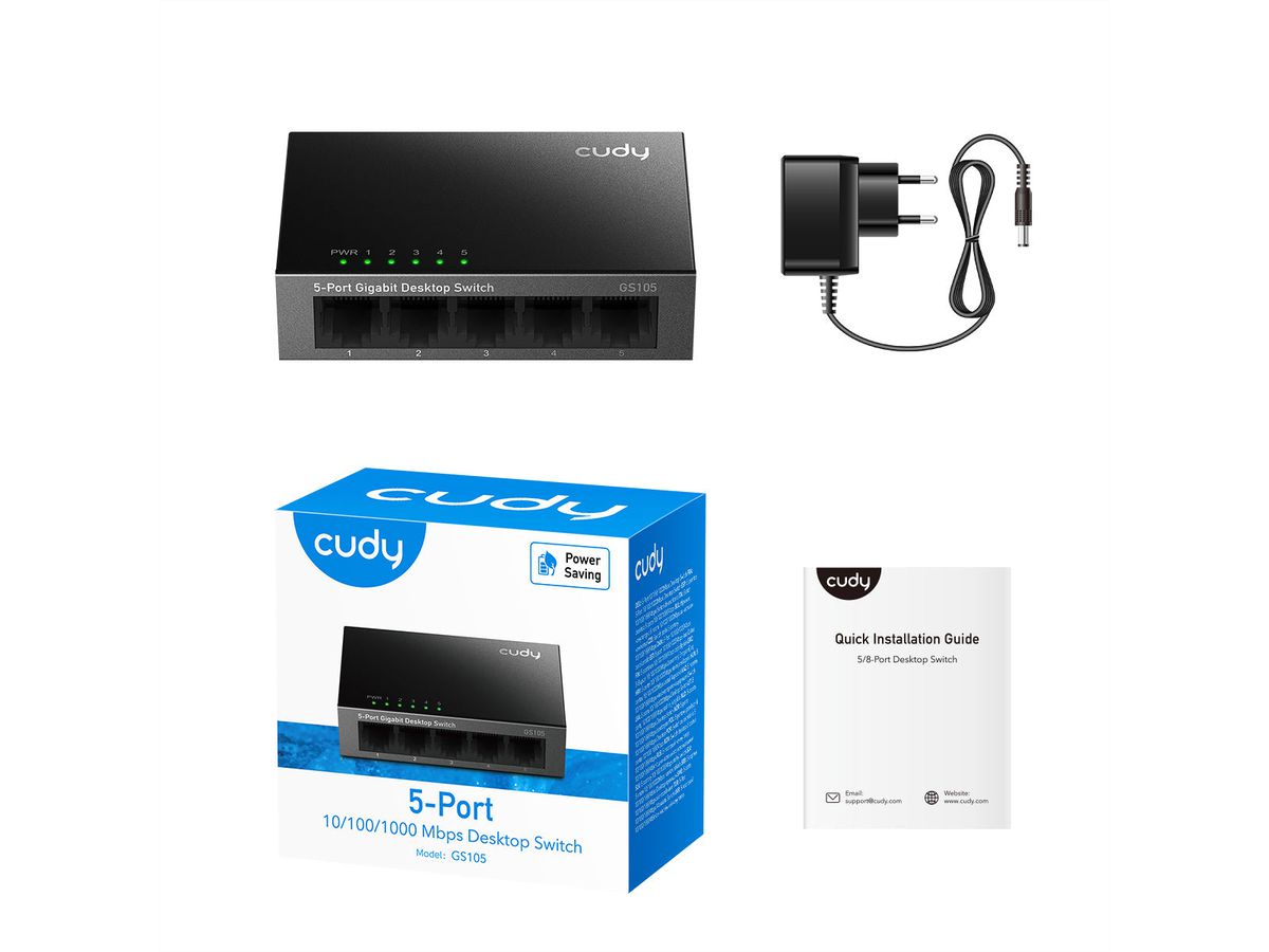 CUDY GS105 5-poorts Gigabit Switch
