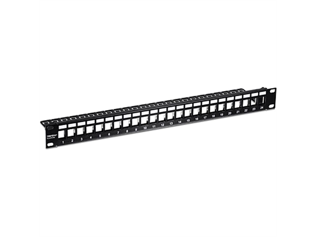 TRENDnet TC-KP24S Patch Panel, 24-Port Blank Keystone Shielded  1U