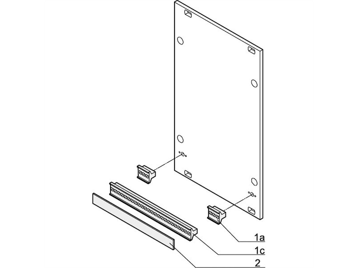SCHROFF Statische handgreep kunststof trapeziumvormig, grijs, 9 PK