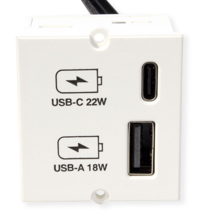 BACHMANN USB A/C 22Watt Oplader CM wit, wit