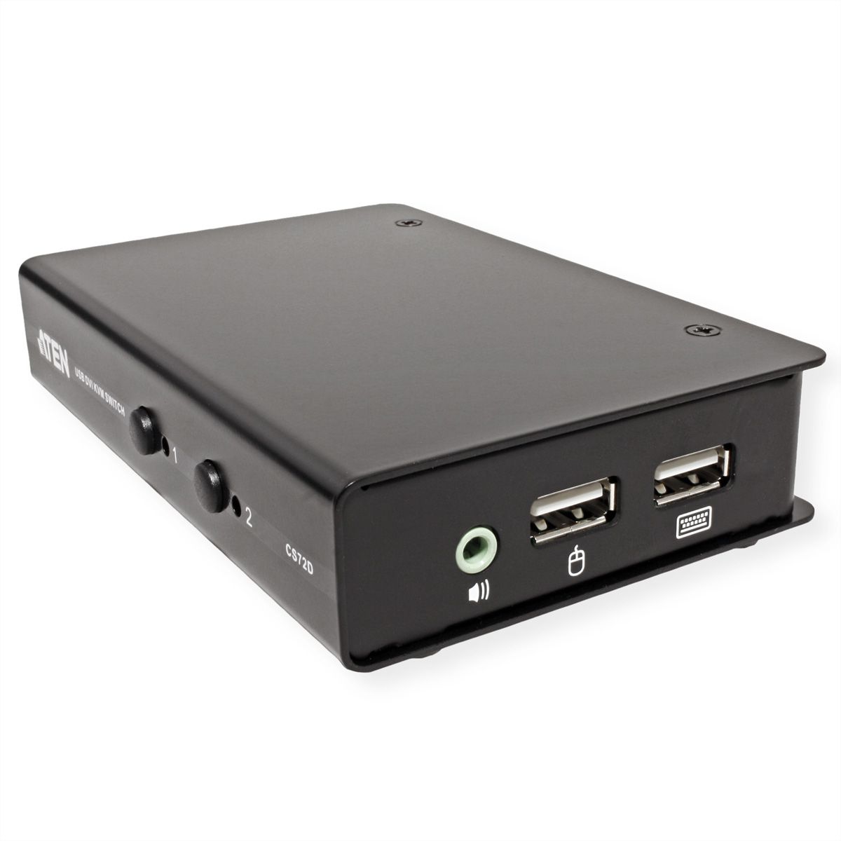 ATEN CS72D KVM Switch DVI, USB, Audio, 2-Poorts