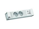 BACHMANN CONI 2xUTE 1xUSB A/C 22W 0.2m GST18 RAL9010