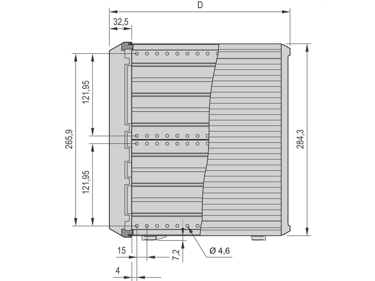 SCHROFF PropacPRO Complete Desktop Case, Shielded, 6 U, 84 HP, 446 mm