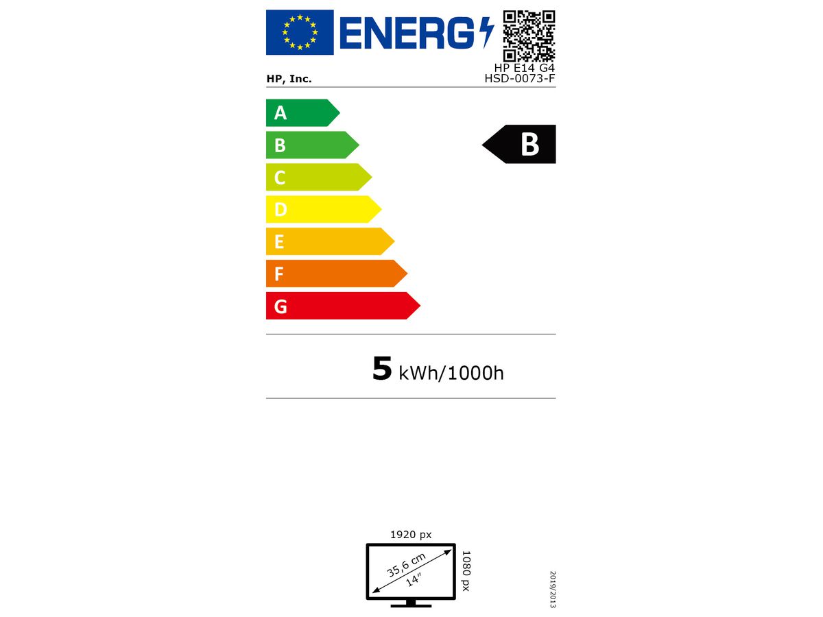 HP E-Series E14 G4 computer monitor 35,6 cm (14") 1920 x 1080 Pixels Full HD LED Wit