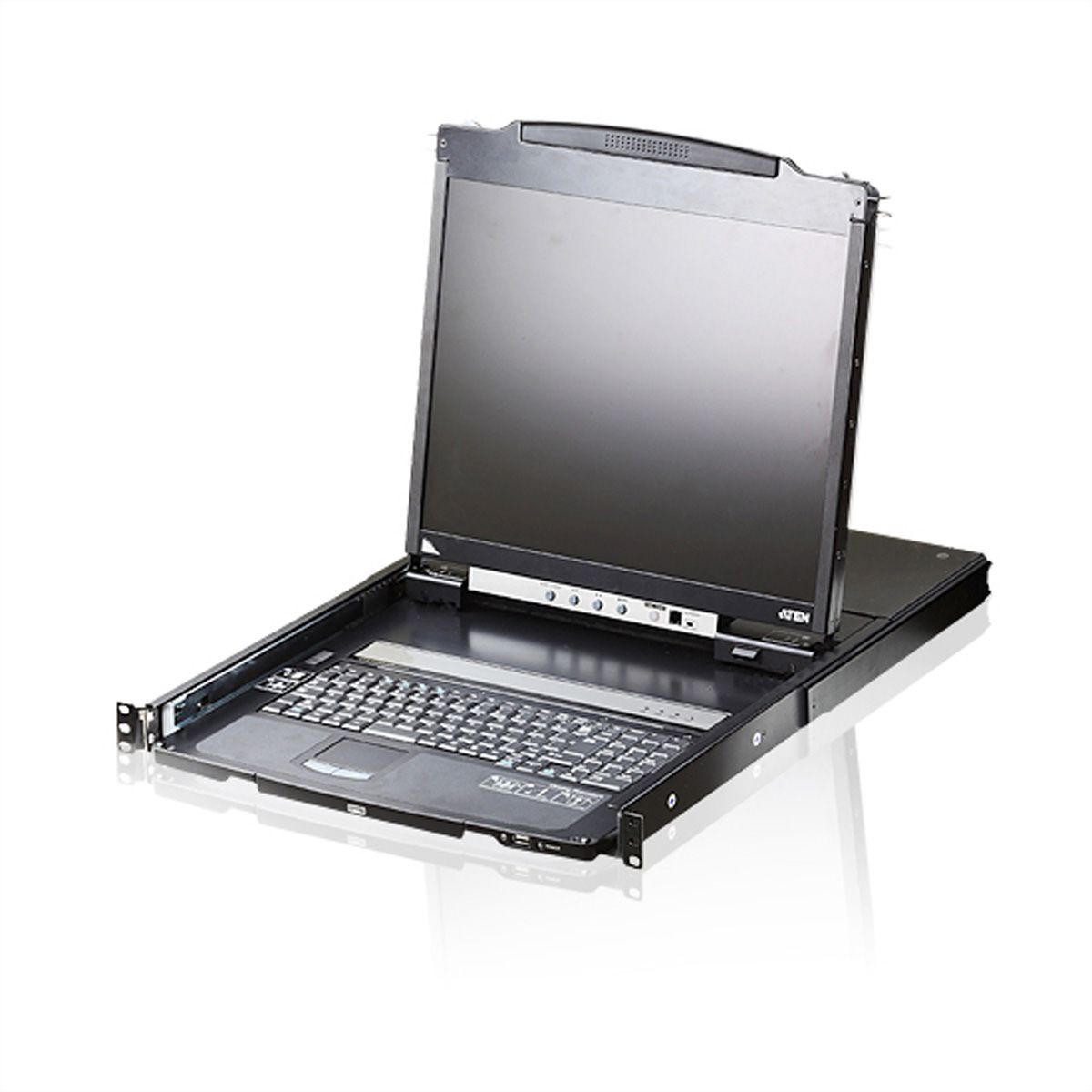 ATEN CL5800N KVM-console, 48 cm LCD, VGA, PS/2-USB, perifere poort, DE-Layout