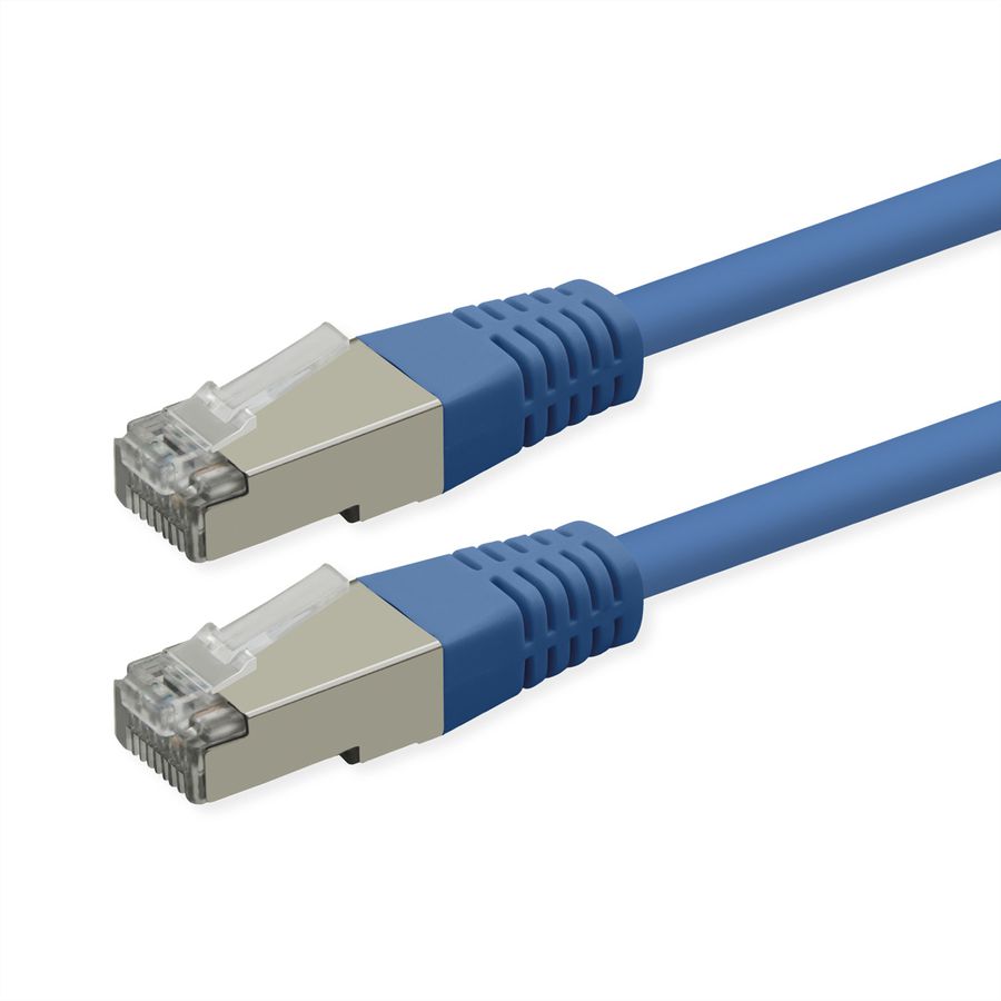 ROLINE patchkabel Cat.6 (klasse E), PoE, S/FTP (PiMF), blauw, 7 m