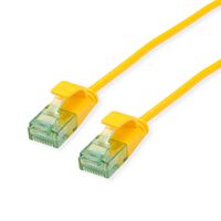 ROLINE RM UTP DataCenter Patchkabel Cat.6A (Klasse EA), extra dun, geel, 0,15 m