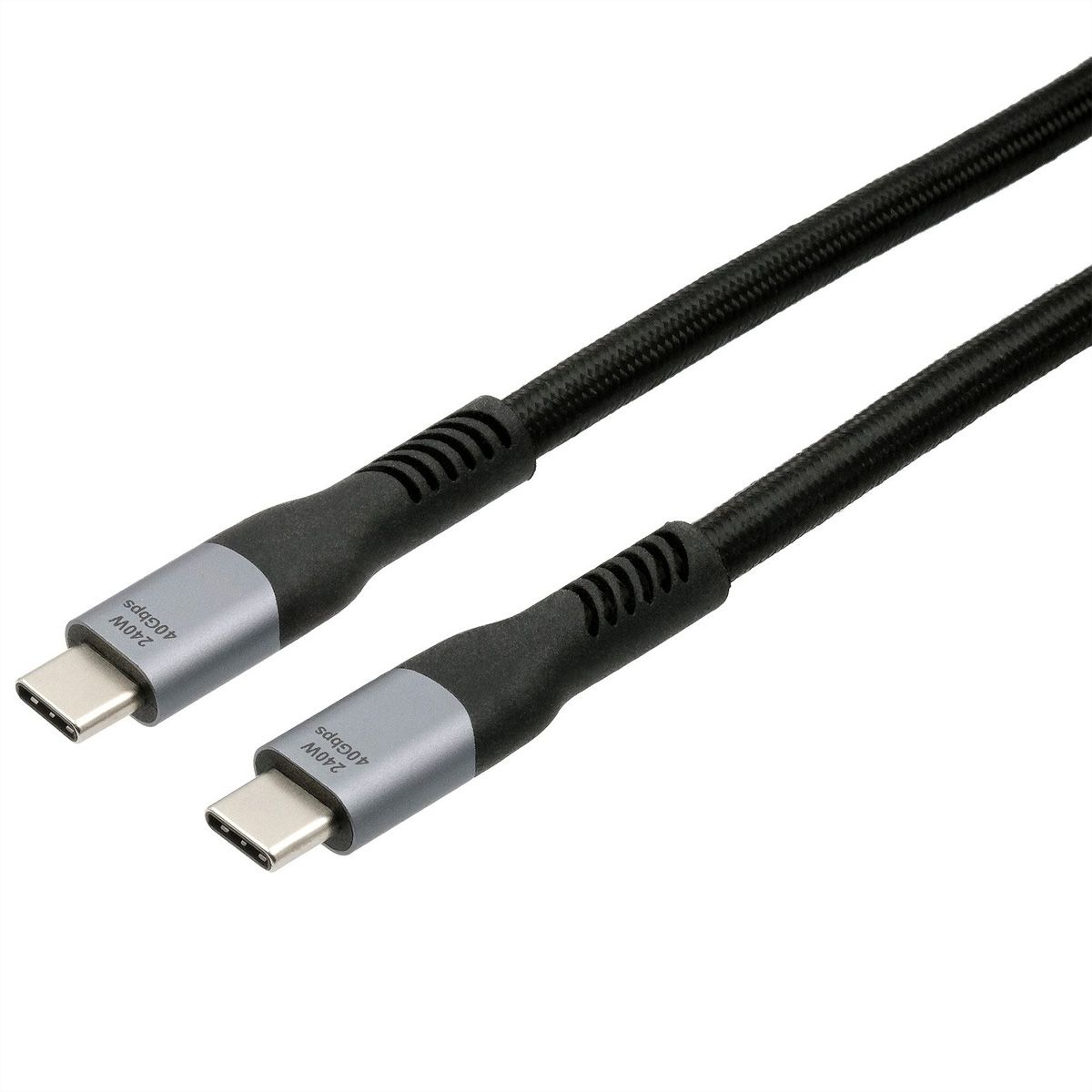 EXSYS EX-K1598-1.0 USB4 cable, USB-C - USB-C, 8K UHD-2, 40 Gbit/s, 5A, 240W, black, 1 m