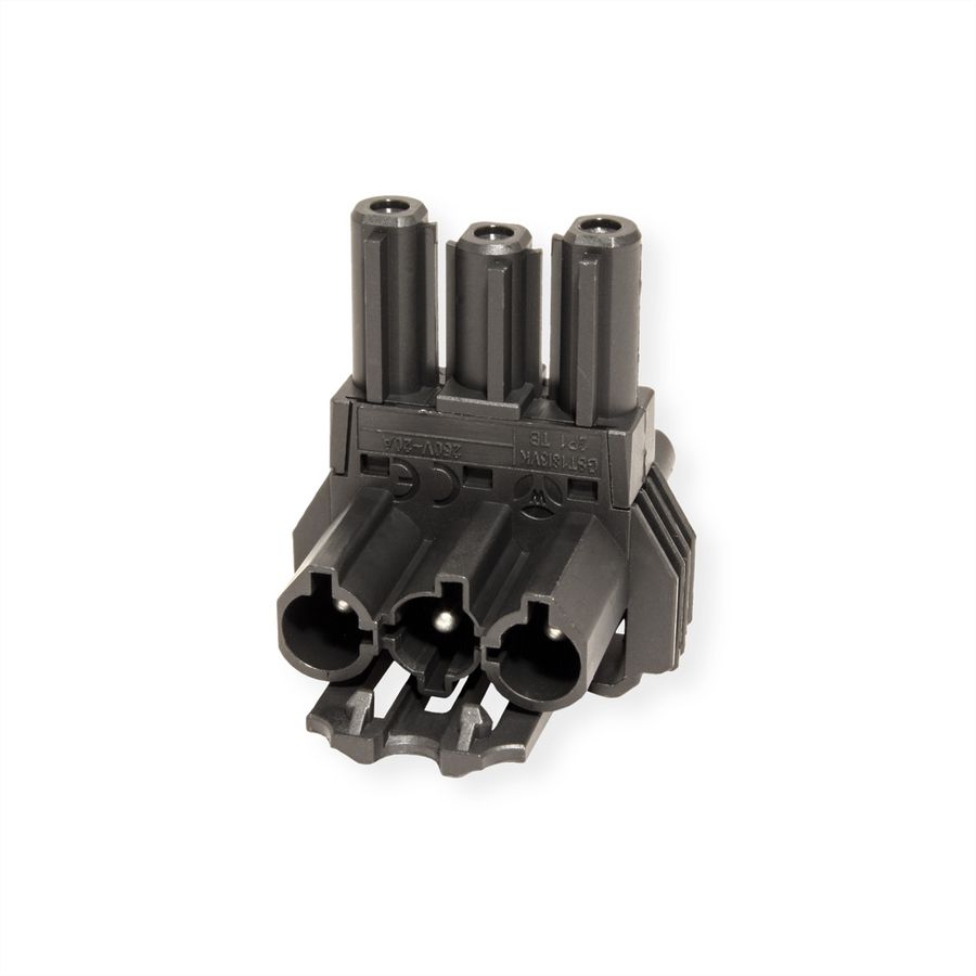 BACHMANN distribution block WIELAND GST18 1xIn/2xOut, with mounting option, 5 m, black