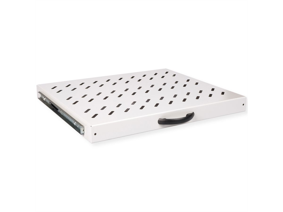 ROLINE 19-inch plank 1 U , Uitschuifbaar 350mm diep 25 kg grijs