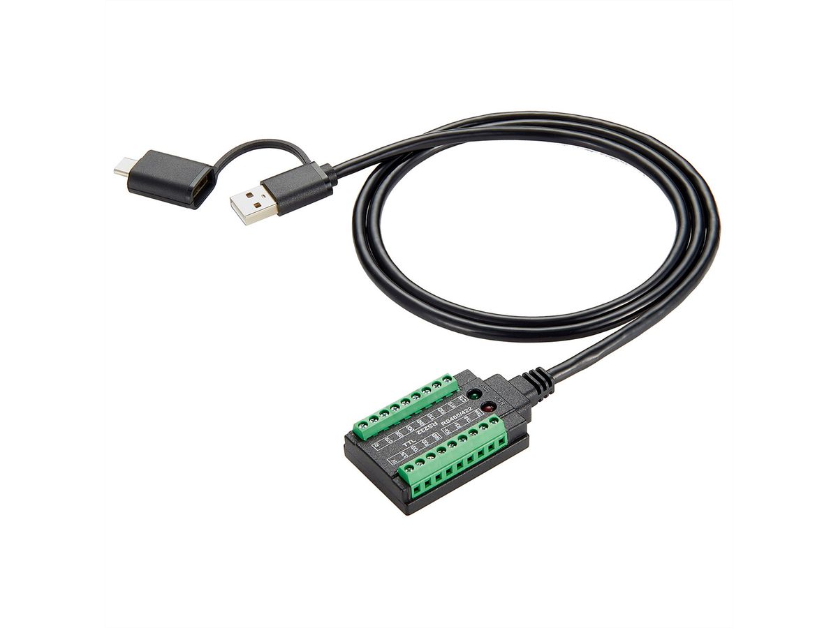 EXSYS EX-13003 USB 2.0 zu 1 x Seriell RS-232/422/485 und TTL Kabel mit 18-Pin Terminal Block