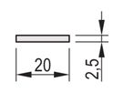 SCHROFF Voorpaneel, plat, niet afgeschermd, D-Sub uitsparing, 3 HE, 4 HE, 1 x 15 pen, 2,5 mm, Al, geanodiseerd vooraan, geleidend achteraan