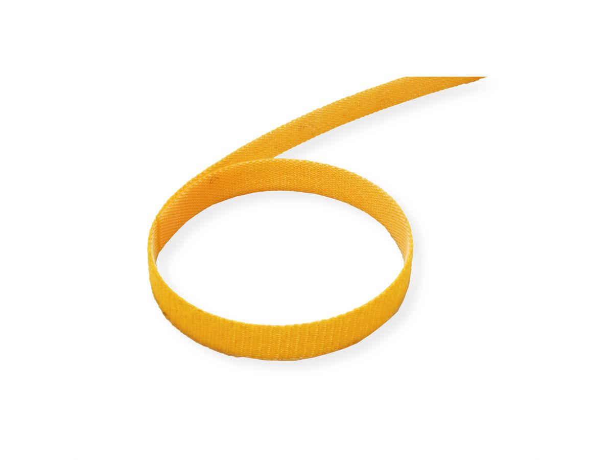 VALUE Strap Cable Tie Roll, Width 10mm, yellow, 25 m