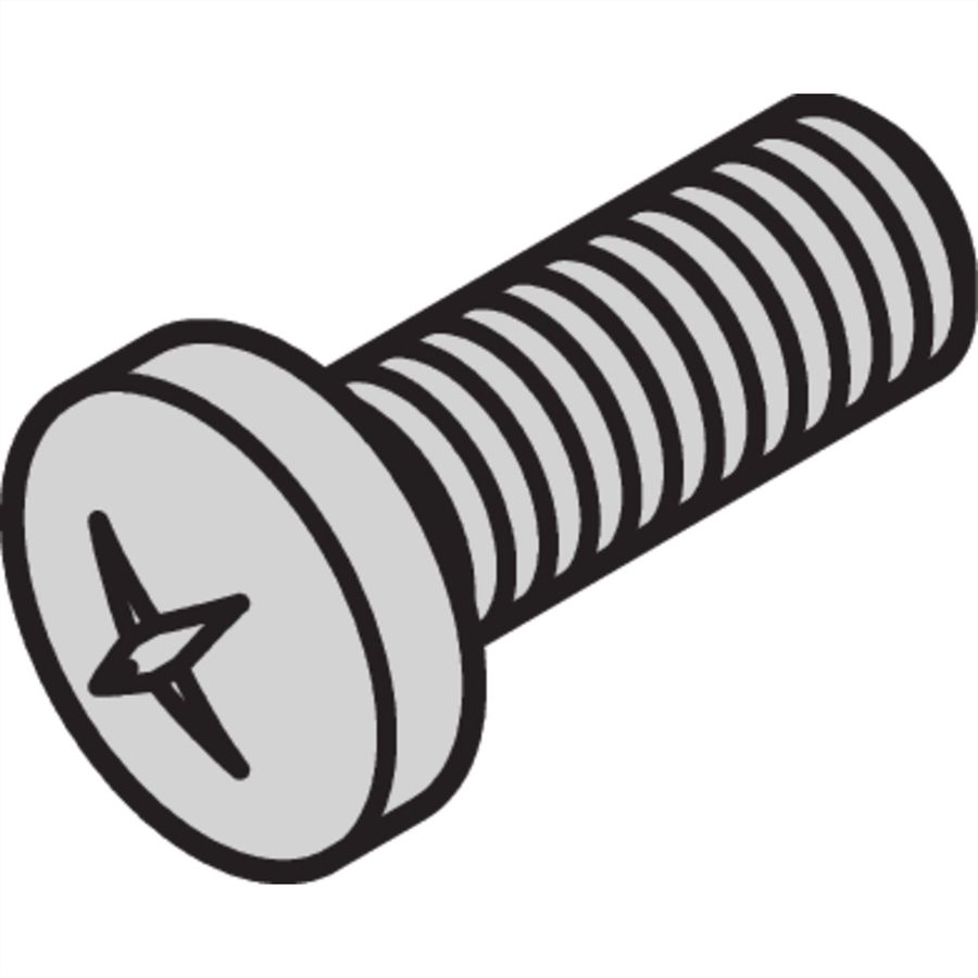 SCHROFF Kruiskopschroef, Pozidrive, M6x16, St, Verzinkt, Zwart, 100 stuks
