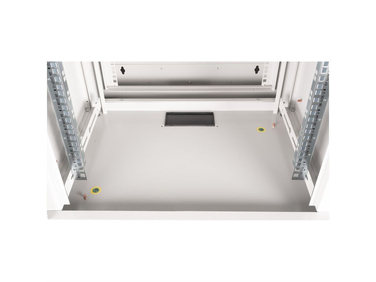 ROLINE 19-inch wandbehuizing Pro 12 U, 600x600 BxD tweedelig draaibaar grijs