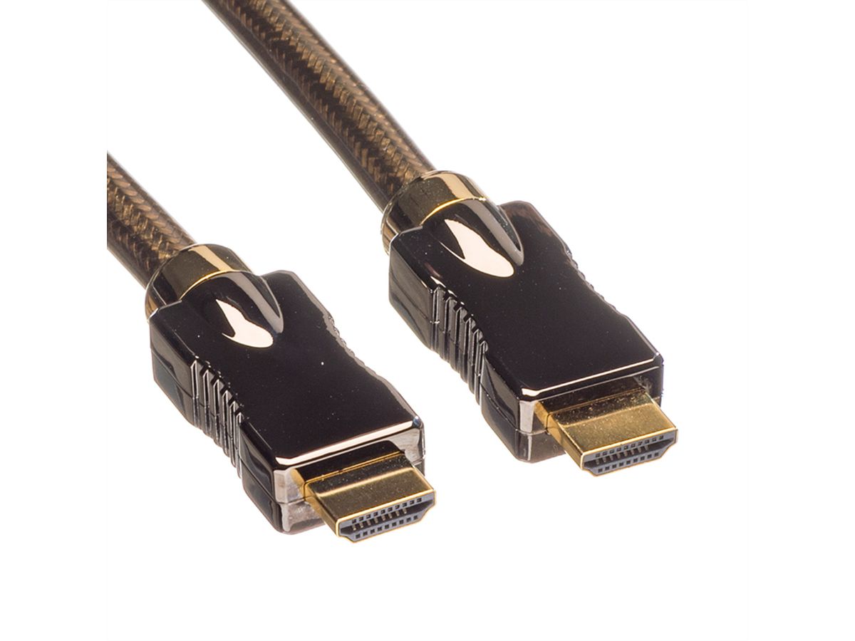 ROLINE HDMI Ultra HD Kabel met Ethernet, M/M, zwart, 5 m