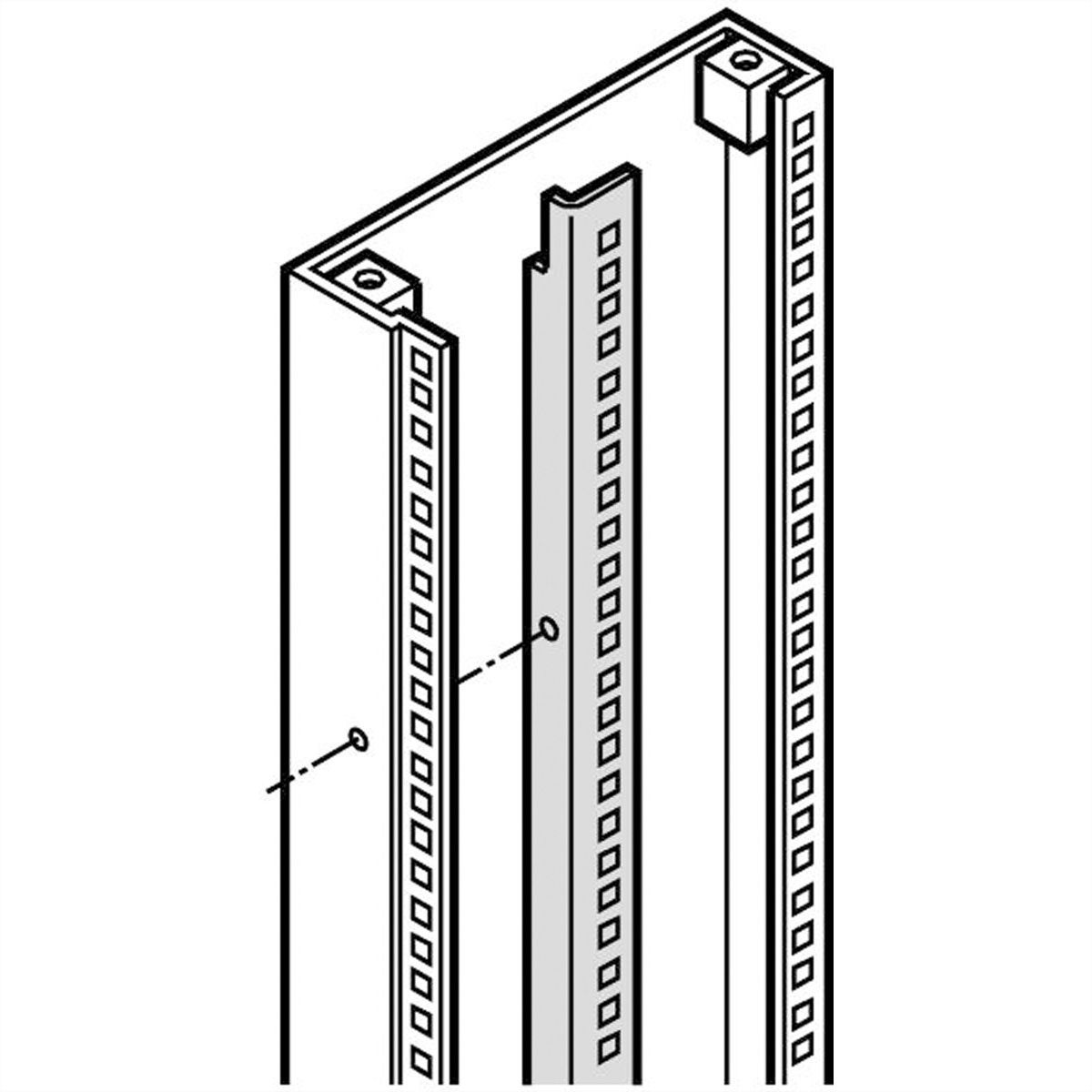SCHROFF Labrack 19" Panel/Slide Mount, 24 U