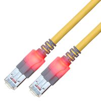 EasyLan S/FTP DualBoot LED Kabel Cat.6 (Class E), LSOH, geel, 0,5 m