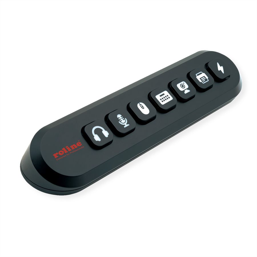 ROLINE USB 3.2 Gen 1 hub, 7-voudig, verwisselbare knoppen, type A-aansluitkabel