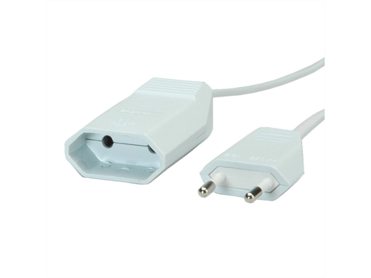 BACHMANN Euro extension lead 230V/2.5A, white, 5 m