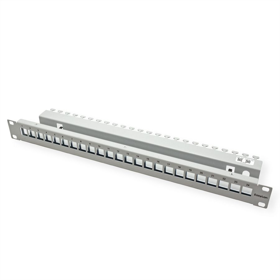 EasyLan preLink / fixLink paneel 19'' 1HE, 24x Keystone aansluitingen