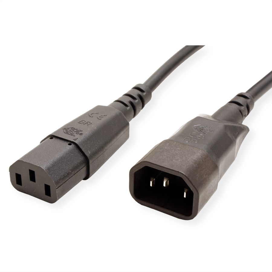 BACHMANN power cable C13-C14, black, 1 m