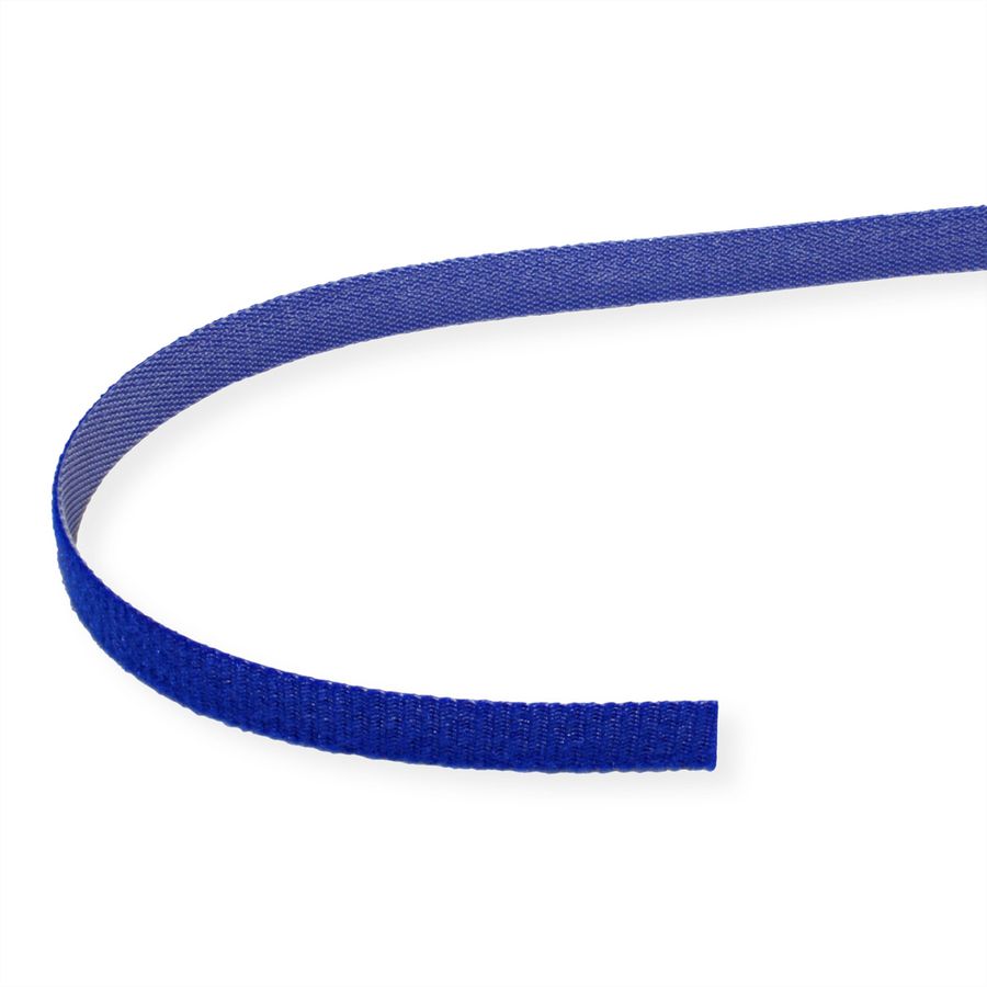 VALUE Klittenband op rol, 10mm, blauw, 25 m