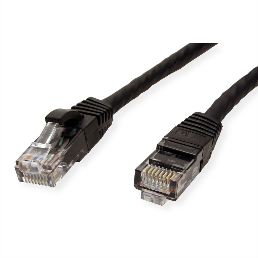 VALUE UTP Cat.6 (Class E) patchkabel, LS0H, zwart, 1 m