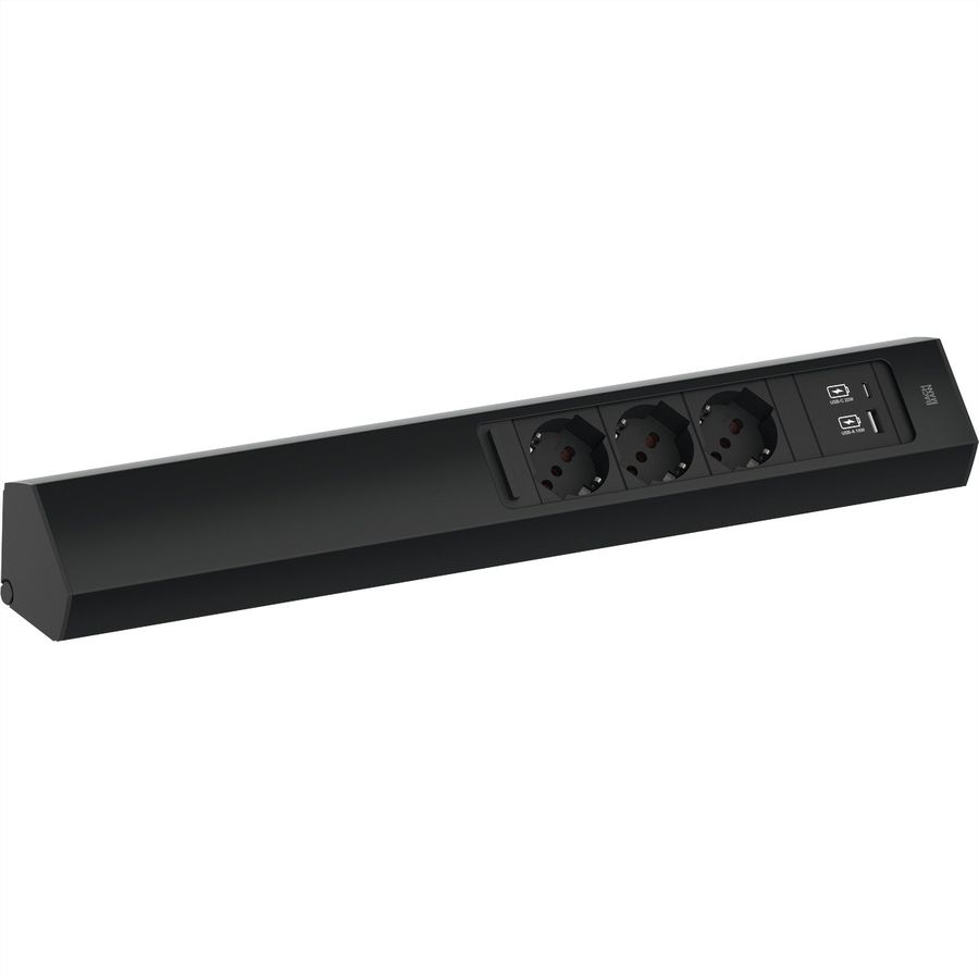 BACHMANN CASIA2 3xP40 1xUSB A/C 22W, 2,0m AEH, RAL9005, Italia