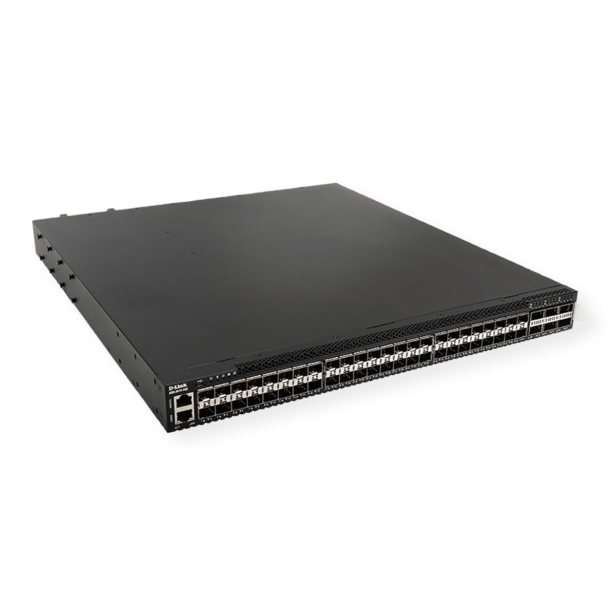 D-Link DXS-3610-54S/SI/E 48x 1/10GbE SFP/SFP+ poorten, 6x 40/100GbE QSFP+/QSFP28-poorten L3 Stackable 10G Managed Switch