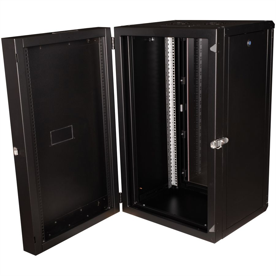ROLINE 19-inch wall-mounted housing Pro 20 U, 600x600 WxD two-piece swivelling black