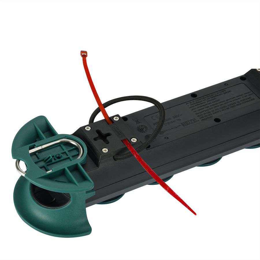 BACHMANN HOOK Outdoor 4x earthing contact, Plastic, with switch and hinged covers, IP44, 4 m