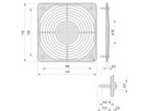 SCHROFF Protective Grille, Plastic, Snap-In