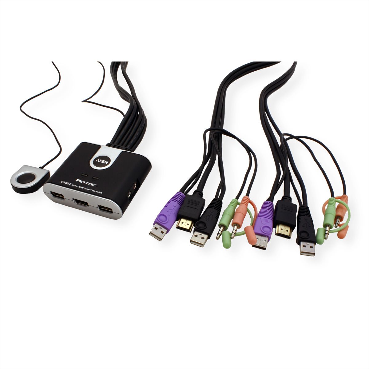 ATEN CS692 KVM switch, USB, HDMI, audio, 2 poorts