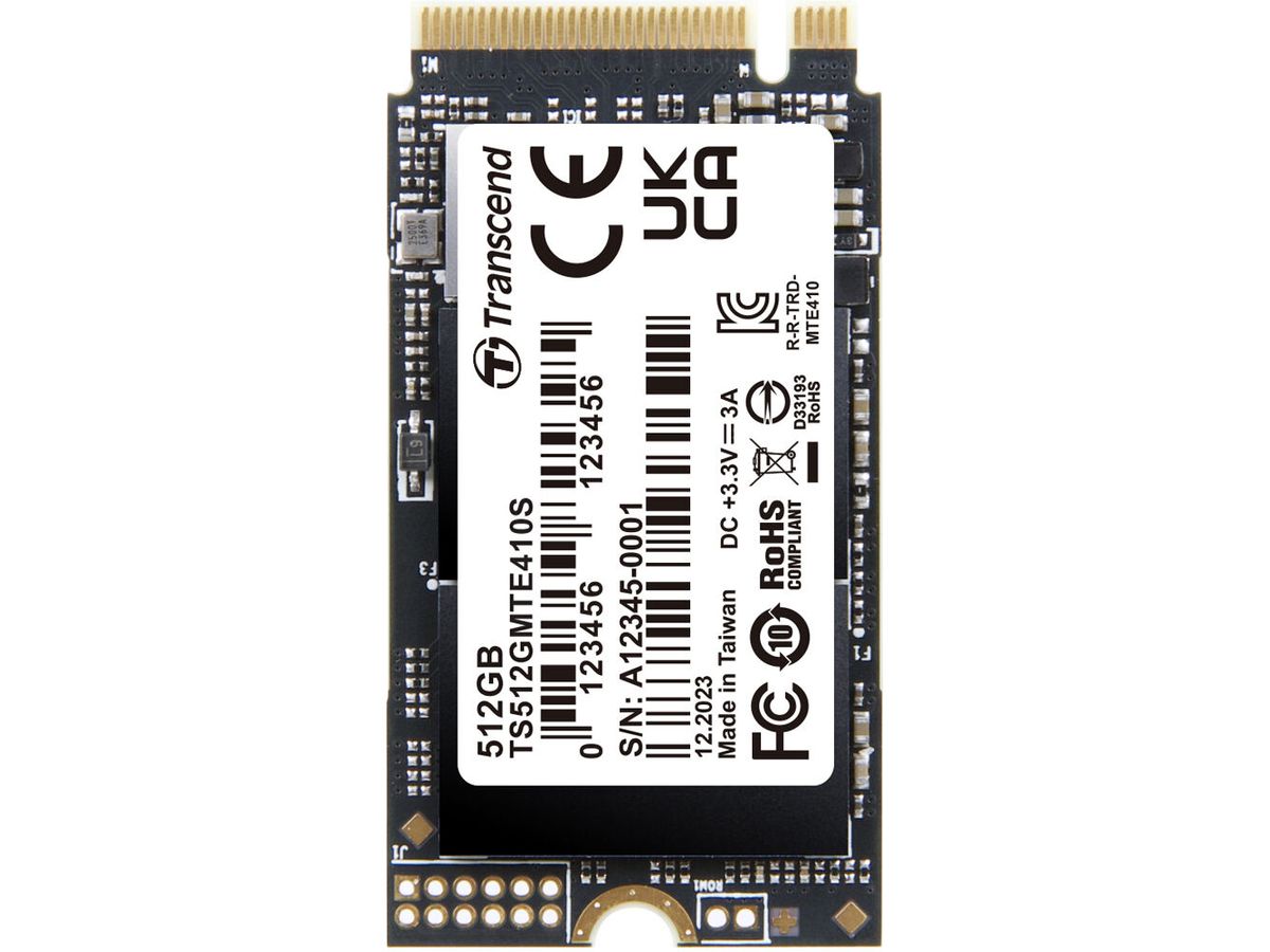 Transcend PCIe SSD 410S 512 GB M.2 PCI Express 4.0 NVMe 3D NAND