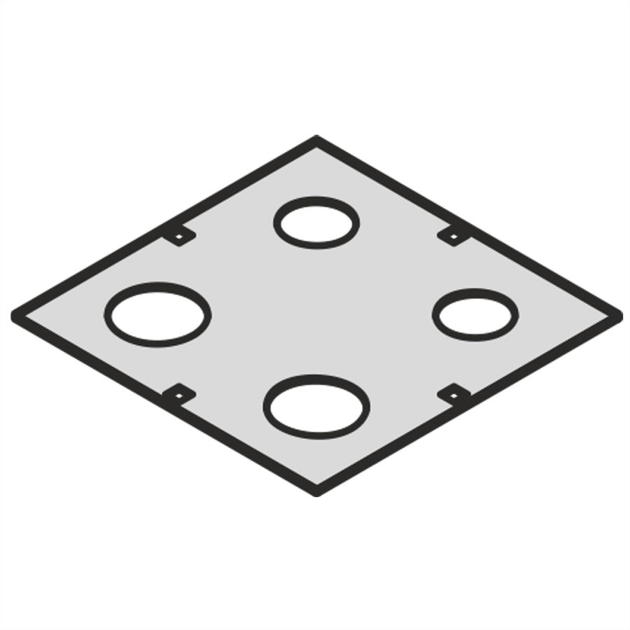SCHROFF LAN Case Cable Ducting Plate for Modular Case System