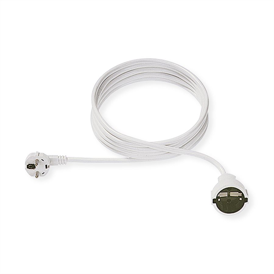BACHMANN earthing contact extension cable, 230VAC, white, 7.5 m