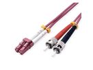 VALUE F.O. kabel 50/125µm OM4, LC/ST, violet, 5 m