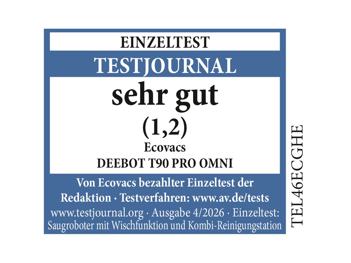 Ecovacs stofzuigrobot T90 PRO OMNI Deebot, zwart