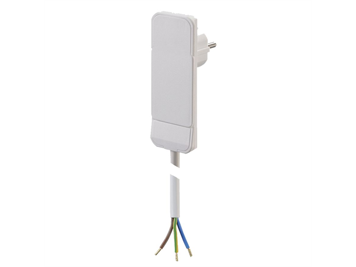 BACHMANN Flat Plug CEE7/7 white, 1.5m 10cm AEH